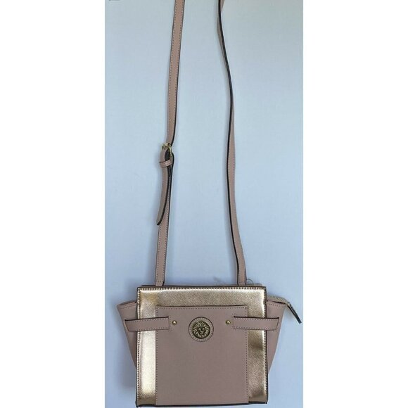 Anne Klein NWT Pink Rose Gold Crossbody Adjustable Shoulder Handbag - Picture 3 of 11